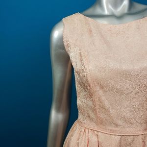 ⚜️ 🎬 1950's Vintage Brocade Blush Pink Gown // (VINTAGE)